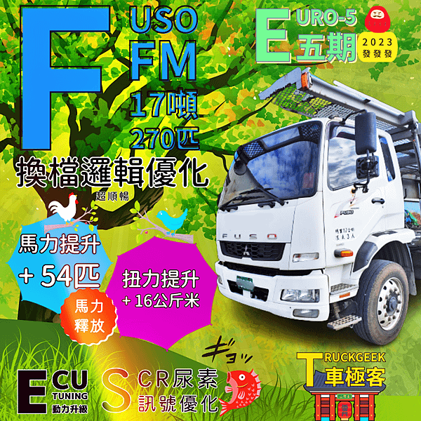 Fuso 福壽 三菱17T FM級 270匹 5期 動力升級