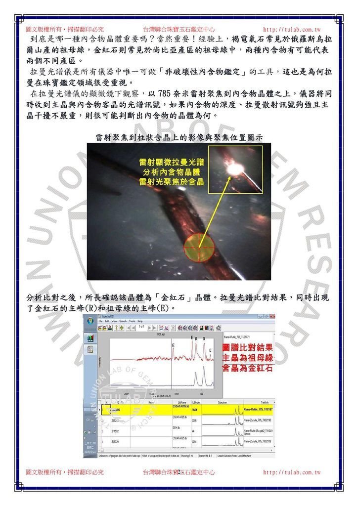 150922母綠產地鑑定-拉曼光譜篇～以拉曼光譜儀確認寶石的內含物種類2.jpg