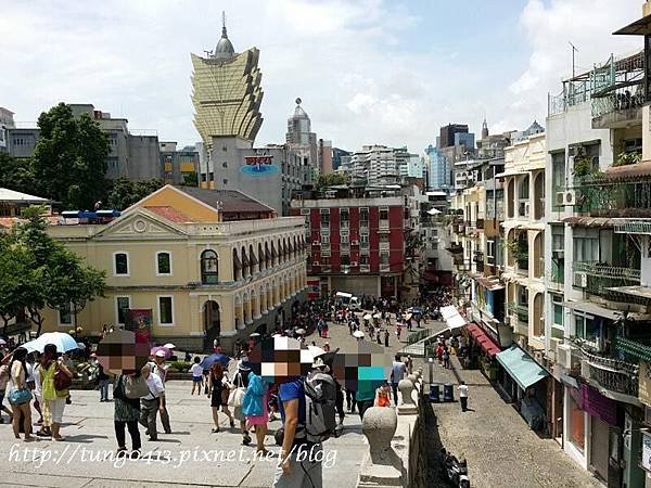 【澳門】旅遊塔之笨豬跳+空中漫步。大三巴+議事亭前地。威尼斯