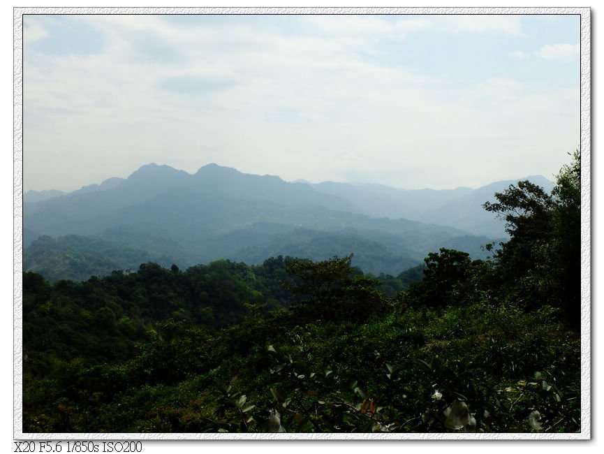 老鼠崎步道右邊的山景