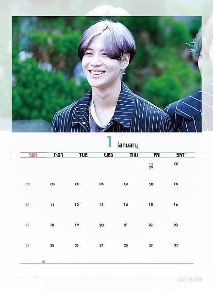 【ITAEM】3rd 2016 Calendar ‘ JULY BLISS 