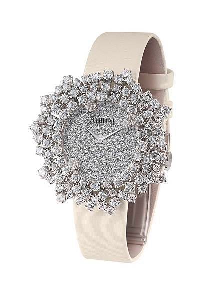 4. DAMIANI Mimosa watch含羞草花朵珠寶腕錶,白鑽設計打造溫婉典雅風格