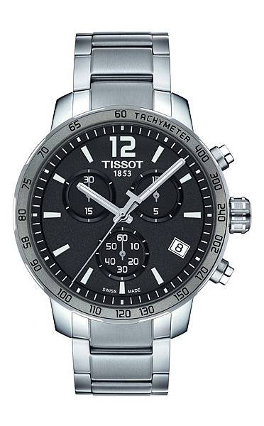 圖2. TISSOT Quickster時捷系列計時腕錶-銀灰配色精鋼錶帶