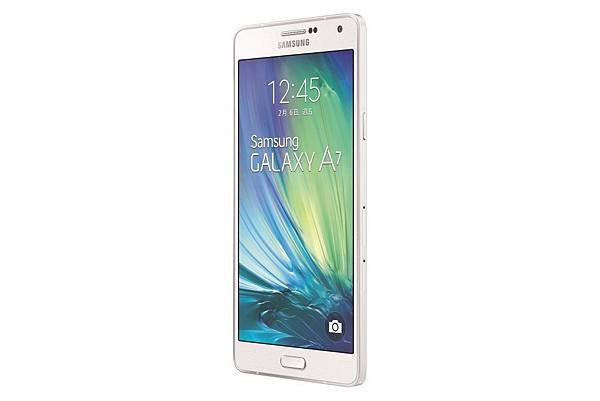 Samsung GALAXY A7 知性白，全金屬一體成型質感、更加極致輕薄的6.3mm機身設計