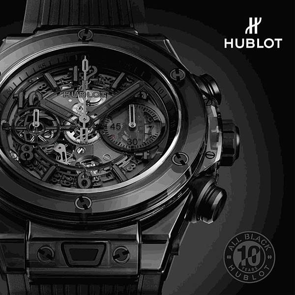 1. HUBLOT ALL BLACK概念十週年巡展形象圖