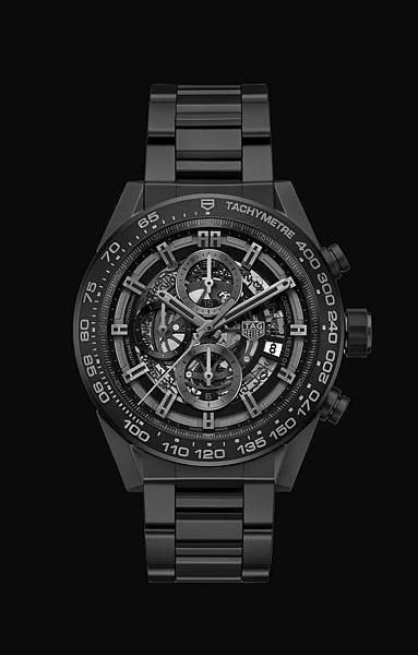 TAG Heuer Carrera HEUER-01 2017新款全黑霧面陶瓷腕錶_黑底