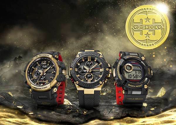 G-SHOCK 35周年紀念錶款 第二波Gold Tornado系列形象照