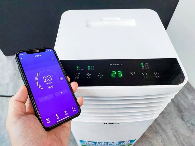 【開箱】SANSUI山水 WIFI智能清淨除濕移動式空調SW