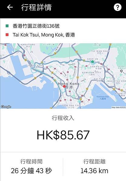 [UBER HK]搭 Uber 去「晨運徑」嘆至醒早晨