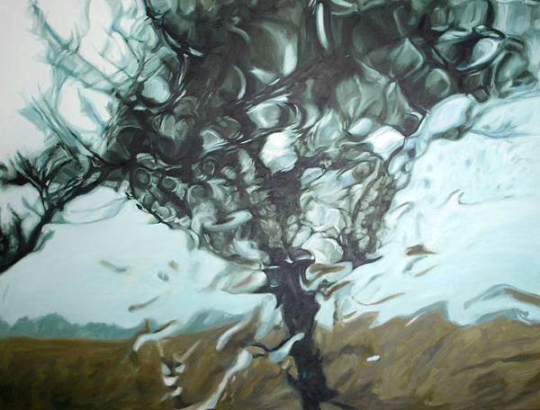 王綺穗 雨之風景VI Rainscape_VI 油彩、畫布 90x250cm 2009