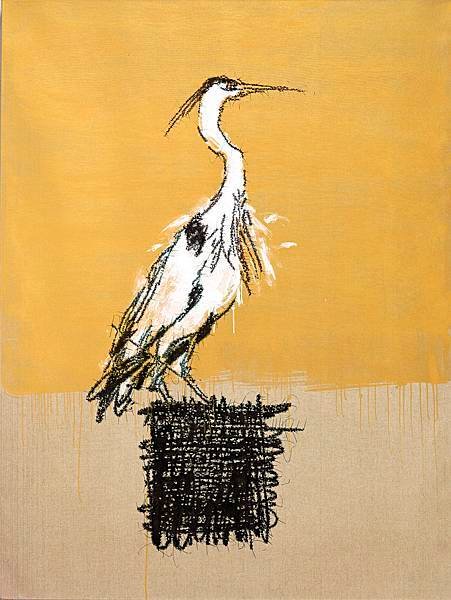 葉永青_Ye_Yongqing_鶴_Crane_200X150_c m_2014_布面丙烯_Acrylic_on_Canvas