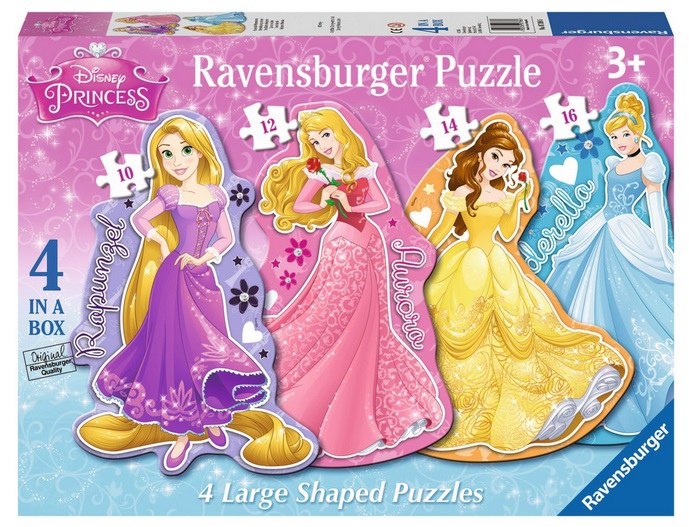 07398_disney princess shaped puzzle_ 4 in a box