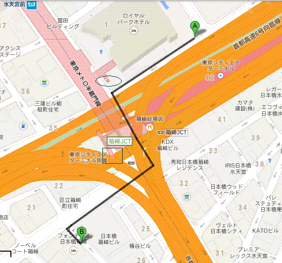 TCAT到VF日本橋箱崎