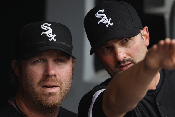 2011 Adam+Dunn with Paul Konerko Jonathan Daniel_Getty Images North America