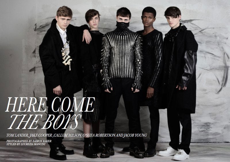 Jacob Young in Here Come the Boys Part I by Damon Baker for The Fashionisto