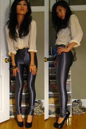 american-apparel-bebe-thrifted-shirt-blouses-heels-wedges-black-cream-dark-gray-personal-style-fall-casual.jpg