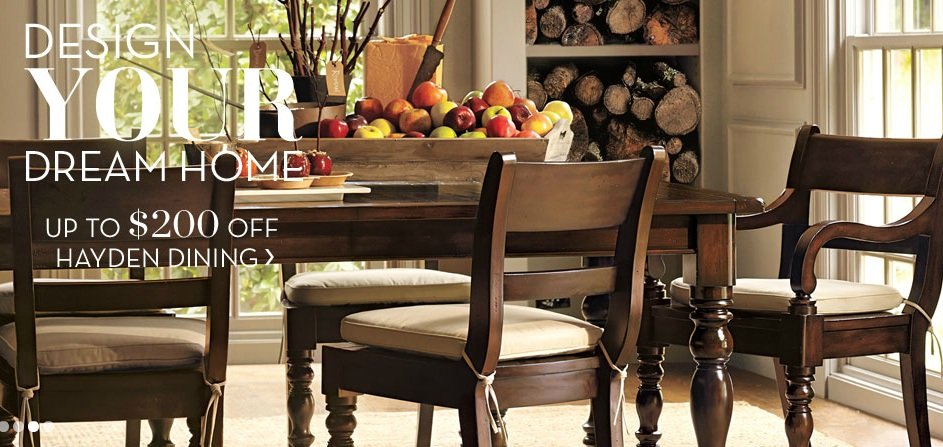 Pottery Barn Hayden Dining Saving
