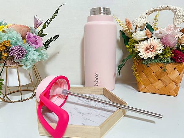 《水壺推薦》b.box新品1000ml不鏽鋼吸管水壺，大容量