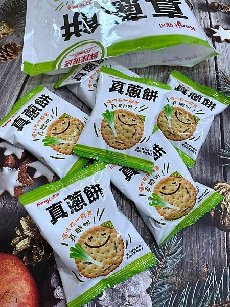 解饞低卡餅乾開箱／Kenji健司真蔥餅～清爽酥脆蔥滿幸福的零