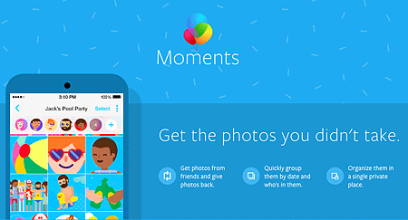Facebook將於20160110關閉照片同步服務，並要求用戶下載 Moments App
