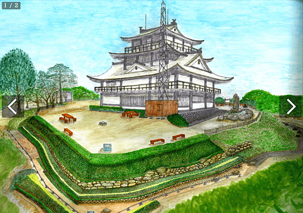 小牧山城石垣的復原想像圖。.png
