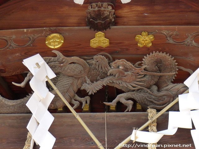 神社拜殿 龍雕飾