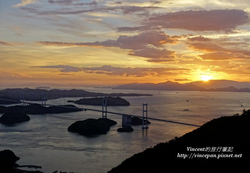 亀老山展望公園 夕陽1