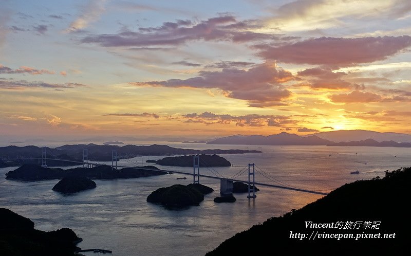 亀老山展望公園 夕陽2