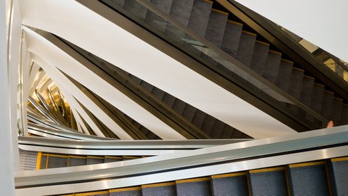 Star Place interior - spiral escalator