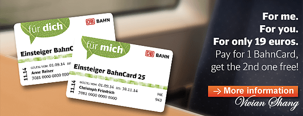 2014 DB BahnCard 25買一送一