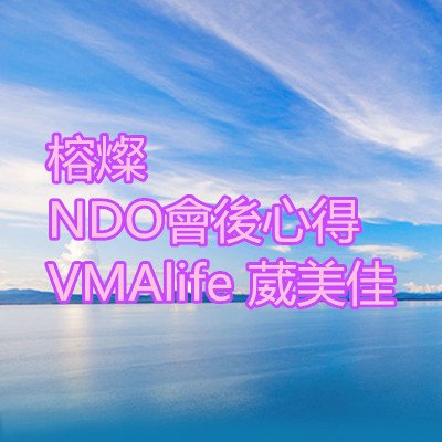 榕燦 NDO會後心得 VMAlife 葳美佳