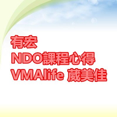 有宏 NDO課程心得 VMAlife 葳美佳