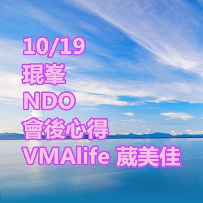 琨峯 NDO 會後心得 VMAlife 葳美佳