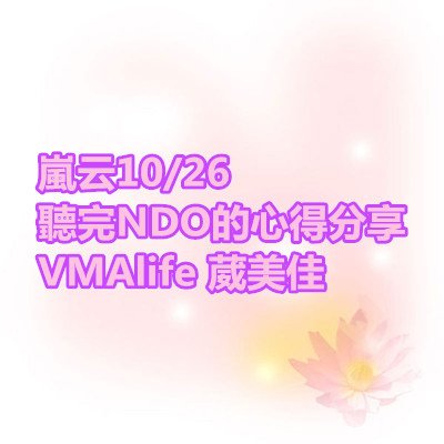 嵐云聽完NDO的心得分享 VMAlife 葳美佳