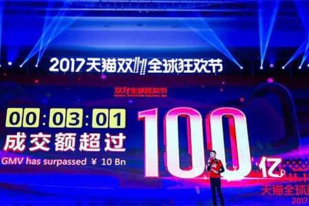 2017年天貓雙11全球狂歡節，3分01秒就破100億了～