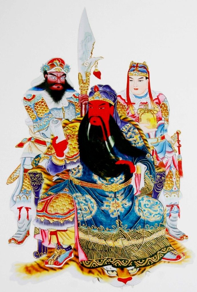 關公（三尊）精緻貼金