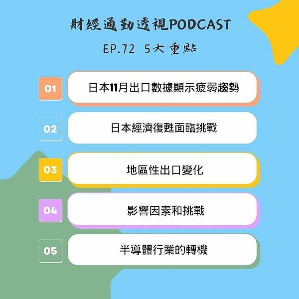 EP72 |《日本經濟風雲：11月出口數據大揭秘》