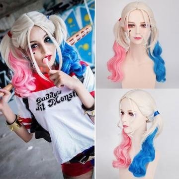 自殺突擊隊Harleen Quinzel
                            哈莉·奎茵小丑女哈莉奎茵雙馬尾假髮【MA287】☆雙兒網☆