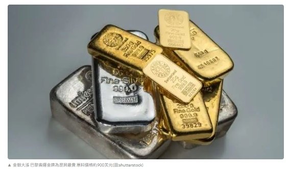 金銀大漲 巴黎奧運金牌為歷屆最貴 原料價格約900美元