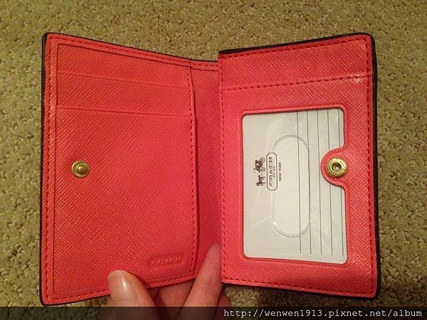 COACH 68657 咖啡橘名片夾約11.5*2.5*8公分 1400元