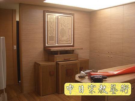 超現代感樟木神桌 檜木神聯 佛桌神像佛像神聯佛聯N5211e.jpg
