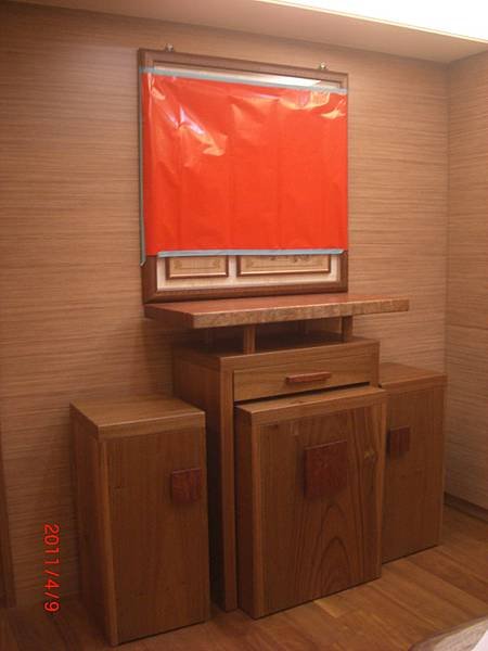 超現代感樟木神桌 檜木神聯 佛桌神像佛像神聯佛聯N5213.JPG