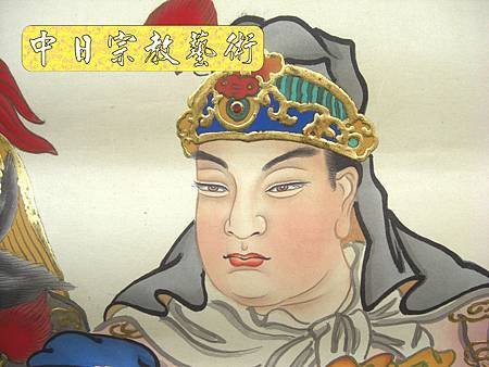 關公手繪畫像 關聖帝君純手工神聯C4814.JPG