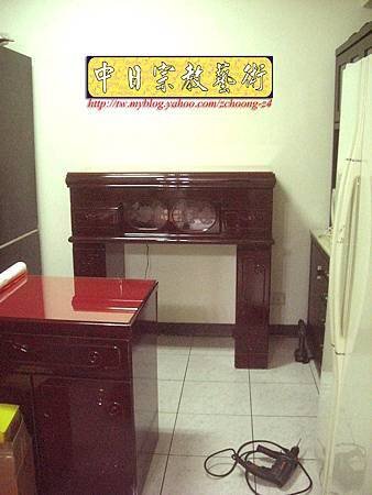 N10011.紅木櫃型神桌佛桌 佛道禪心實木雕刻神聯佛聯 水晶蓮花燈