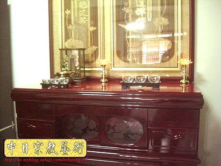 N10022.紅木櫃型神桌佛桌 佛道禪心實木雕刻神聯佛聯 水晶蓮花燈