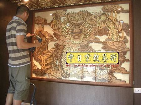 N10315.壁龍實木雷射雕 宮廟寺院佛堂神壇設計製