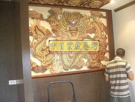 N10316.壁龍實木雷射雕 宮廟寺院佛堂神壇設計製