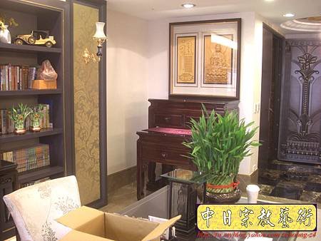 N11406.特製黑紫檀4尺2高 3尺58寬神桌佛桌 實木立體浮雕觀世音菩薩像