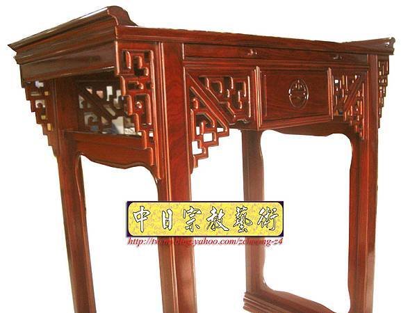M6407.巧頭式雕花神桌 玄關桌.JPG