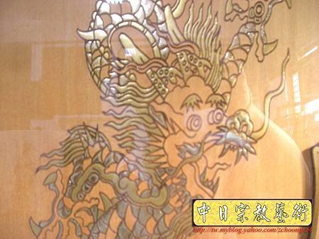 B10307.關聖帝君 雙龍捧珠 實木雕刻木匾神桌神聯置作.JPG